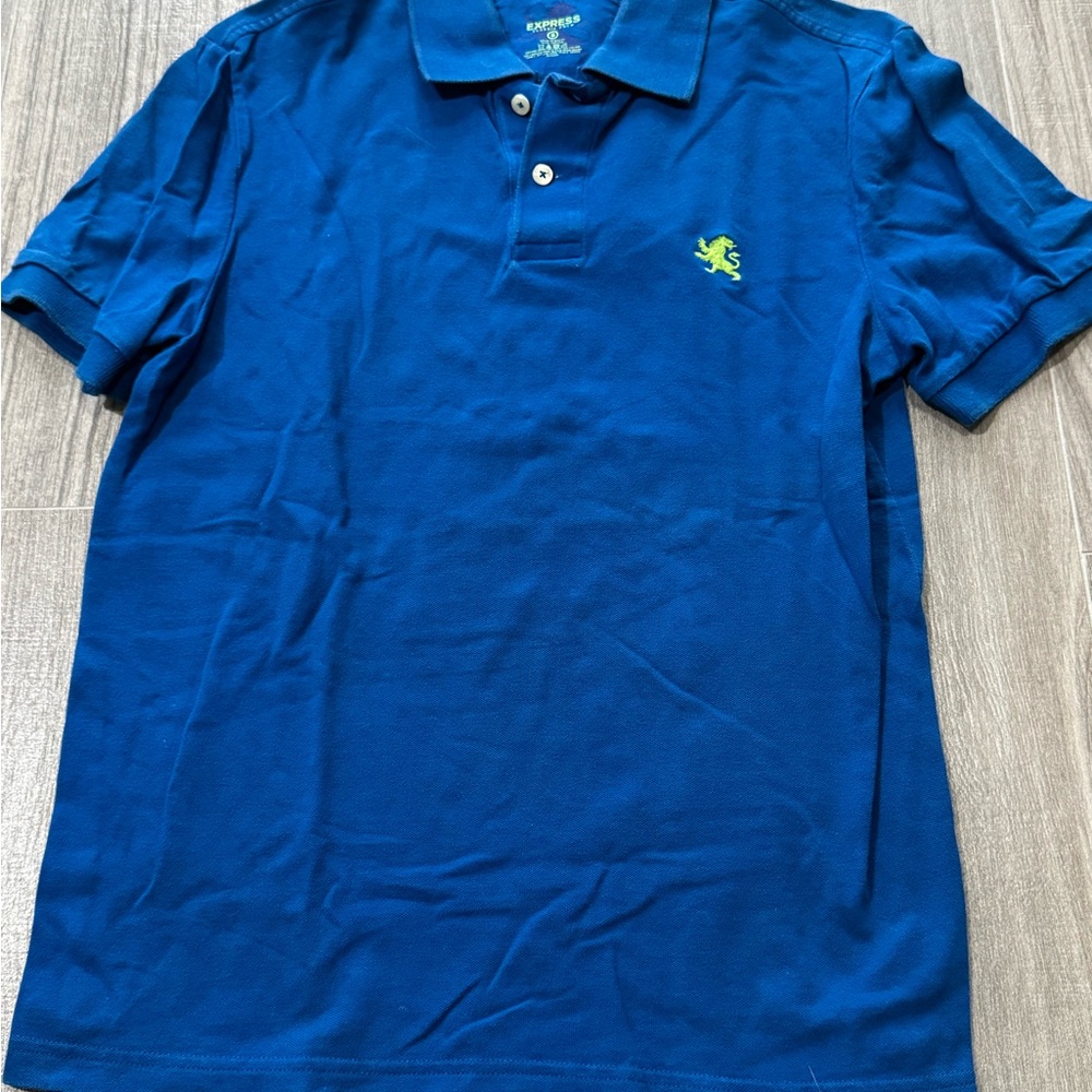 Y2K Express Royal Blue Polo Shirt with Embroidered Logo